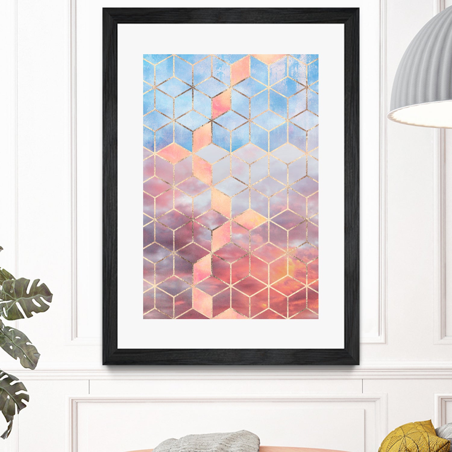 Magic Sky Cubes by Elisabeth Fredriksson on GIANT ART - yellow digital painting