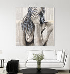 thinking of you by eugenia retana on GIANT ART - black mixed media