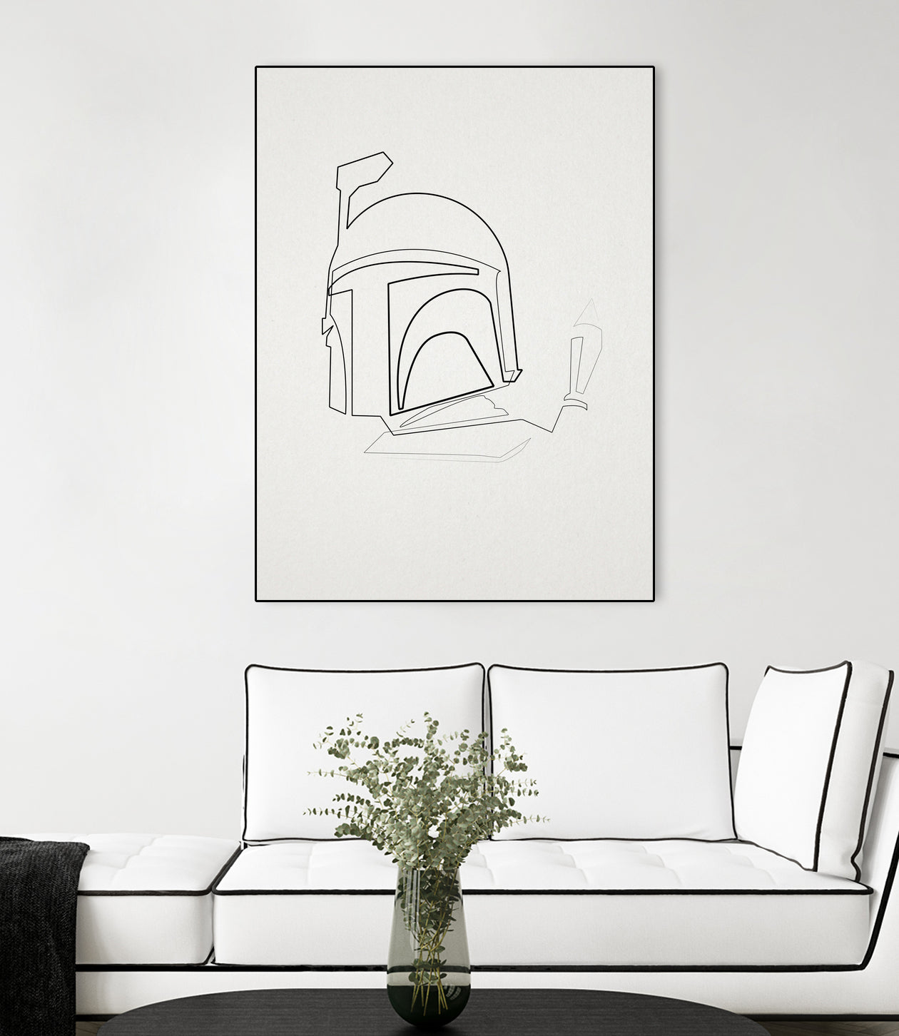 One Line Boba Fett by Christophe Louis on GIANT ART - digital drawing