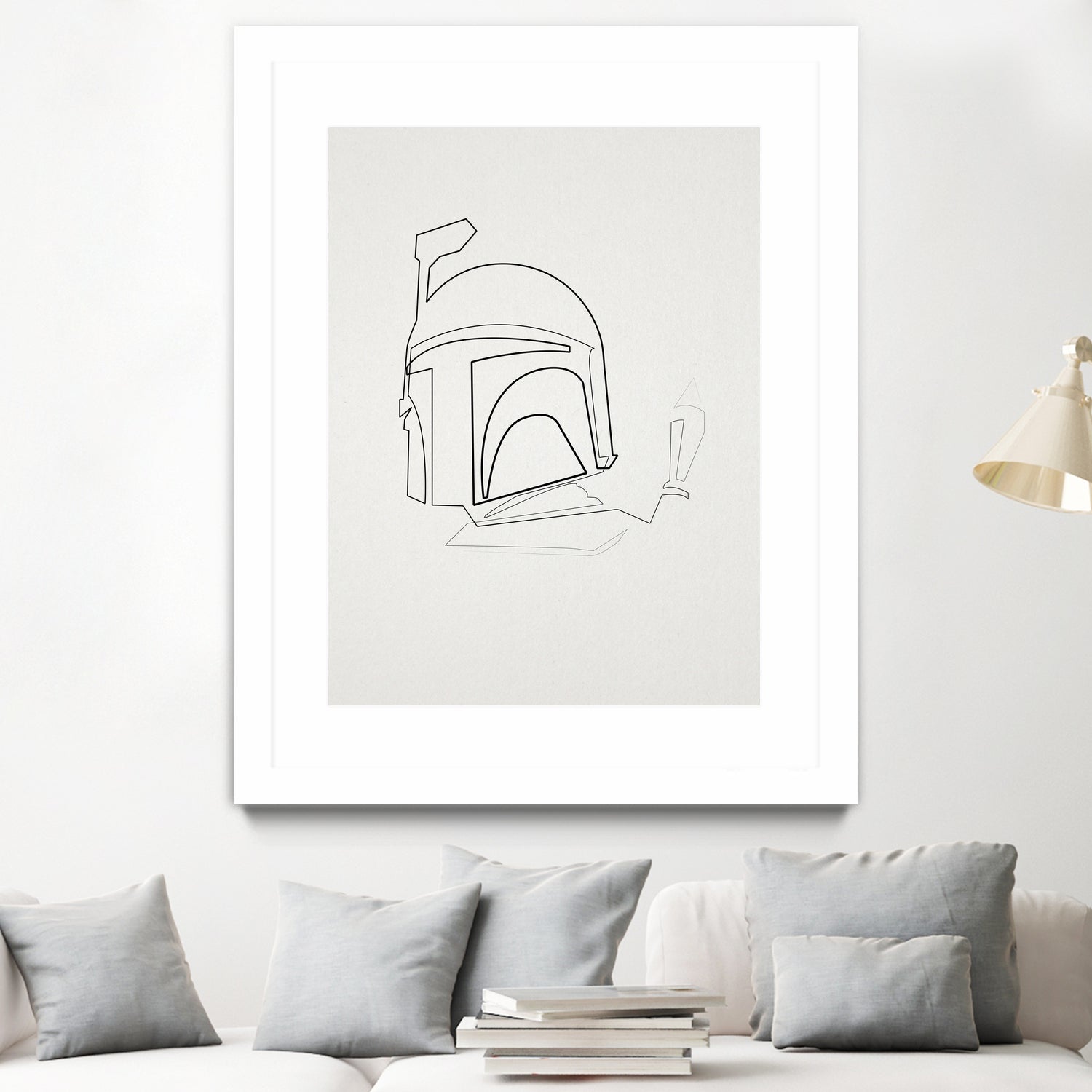 One Line Boba Fett by Christophe Louis on GIANT ART - digital drawing