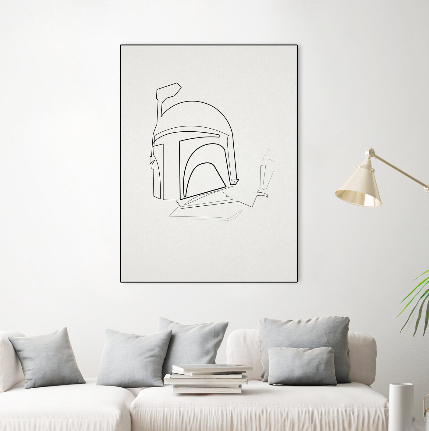 One Line Boba Fett by Christophe Louis on GIANT ART - digital drawing