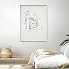 One Line Boba Fett by Christophe Louis on GIANT ART - digital drawing