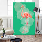 FLAMINGO: THE PINK BEAUTY by Rebecca Allen on GIANT ART - pink digital painting