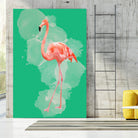 FLAMINGO: THE PINK BEAUTY by Rebecca Allen on GIANT ART - pink digital painting