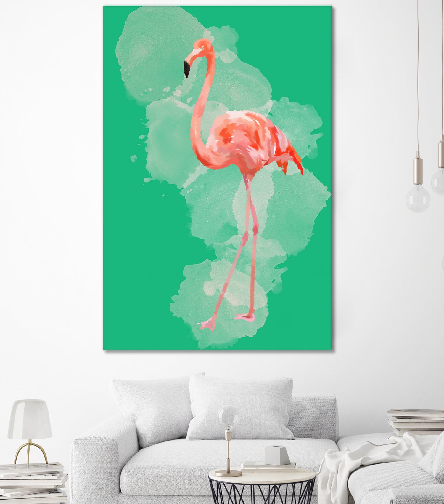 FLAMINGO: THE PINK BEAUTY by Rebecca Allen on GIANT ART - pink digital painting