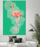 FLAMINGO: THE PINK BEAUTY by Rebecca Allen on GIANT ART - pink digital painting