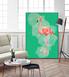 FLAMINGO: THE PINK BEAUTY by Rebecca Allen on GIANT ART - pink digital painting