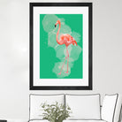 FLAMINGO: THE PINK BEAUTY by Rebecca Allen on GIANT ART - pink digital painting