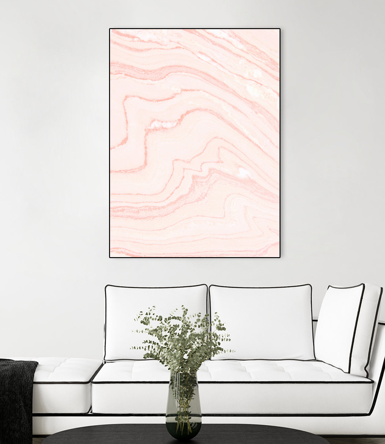 Blush Marble by Rebecca Allen on GIANT ART - pink mixed media