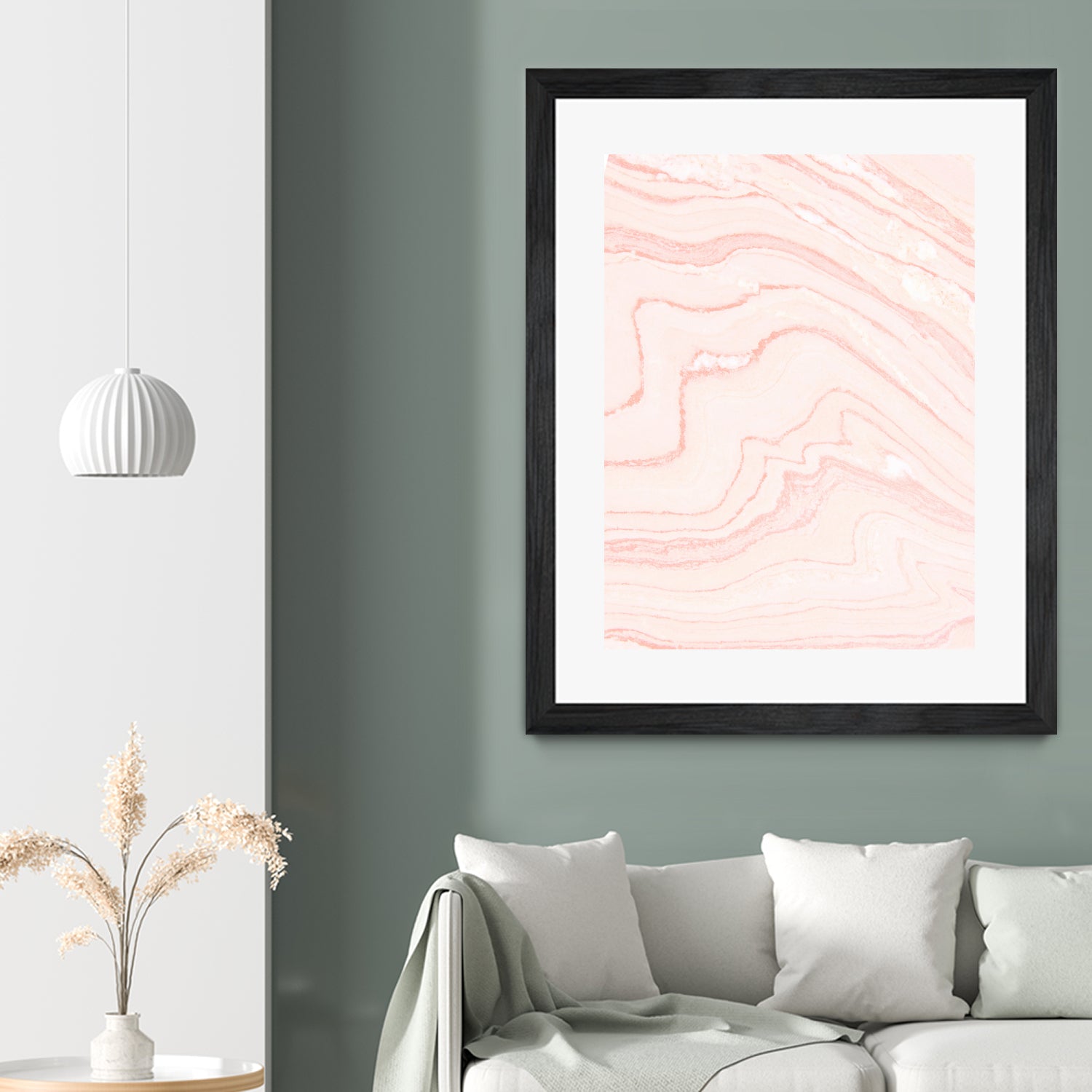 Blush Marble by Rebecca Allen on GIANT ART - pink mixed media