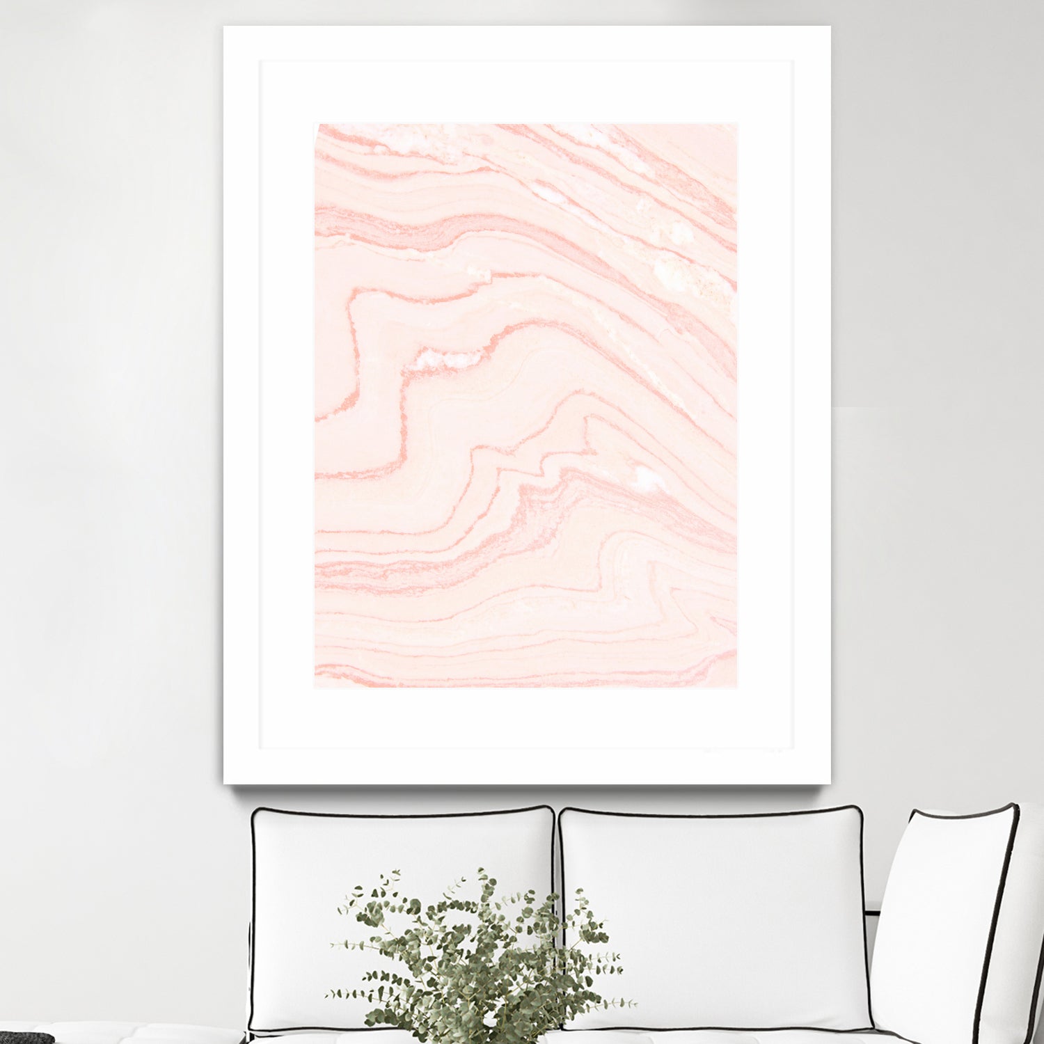 Blush Marble by Rebecca Allen on GIANT ART - pink mixed media