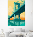 Manhattan Bridge by Remko Heemskerk on GIANT ART - vector illustration