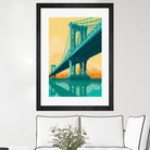 Manhattan Bridge by Remko Heemskerk on GIANT ART - vector illustration