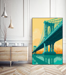 Manhattan Bridge by Remko Heemskerk on GIANT ART - vector illustration