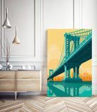 Manhattan Bridge by Remko Heemskerk on GIANT ART - vector illustration