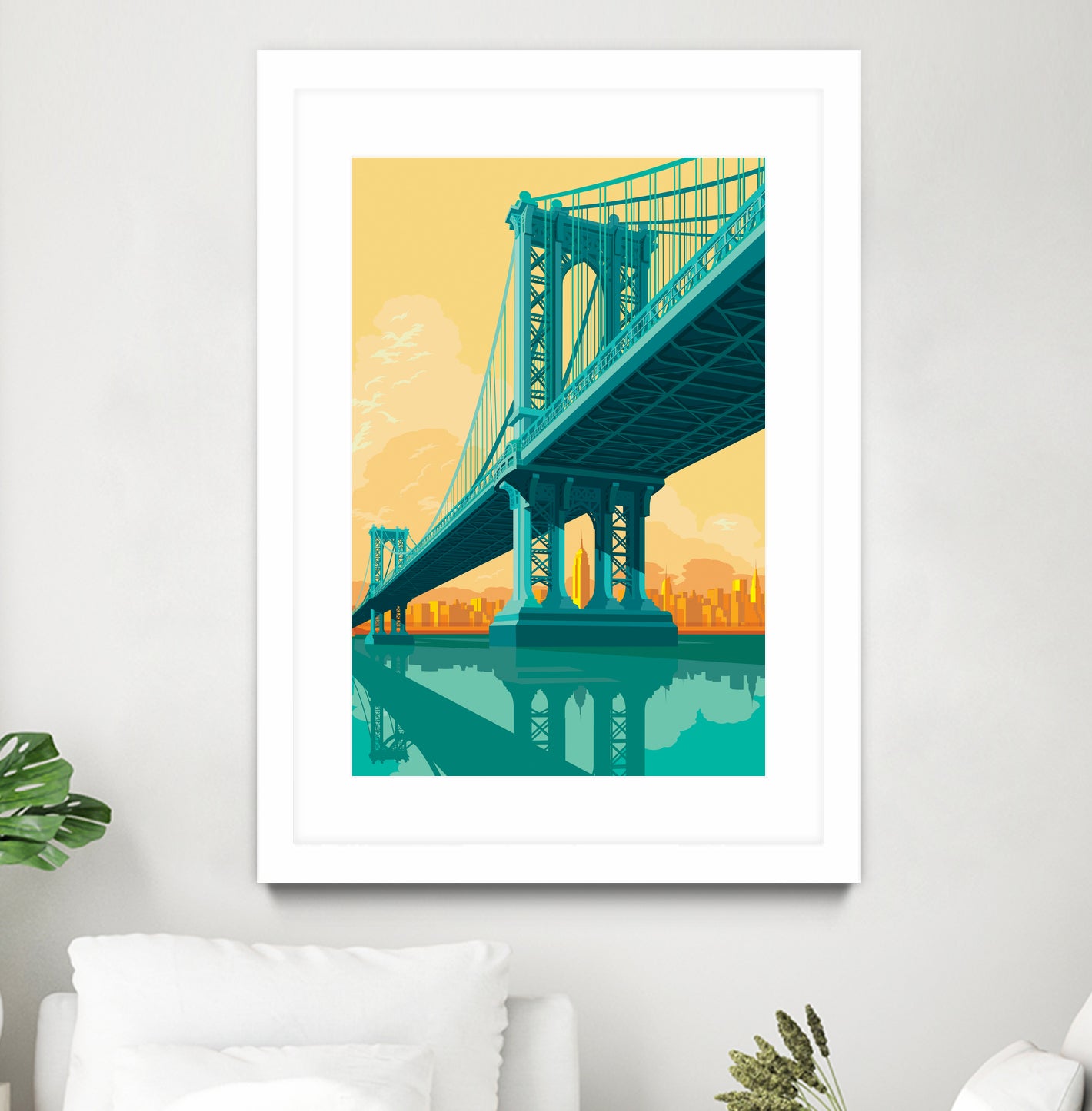 Manhattan Bridge by Remko Heemskerk on GIANT ART - vector illustration