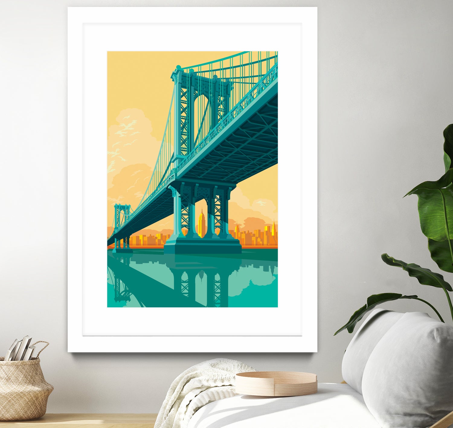 Manhattan Bridge by Remko Heemskerk on GIANT ART - vector illustration