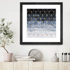 Blue hexagons and diamonds by Elisabeth Fredriksson on GIANT ART - blue digital painting