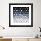 Blue hexagons and diamonds by Elisabeth Fredriksson on GIANT ART - blue digital painting