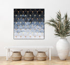 Blue hexagons and diamonds by Elisabeth Fredriksson on GIANT ART - blue digital painting