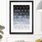 Blue hexagons and diamonds by Elisabeth Fredriksson on GIANT ART - blue digital painting