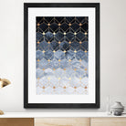 Blue hexagons and diamonds by Elisabeth Fredriksson on GIANT ART - blue digital painting