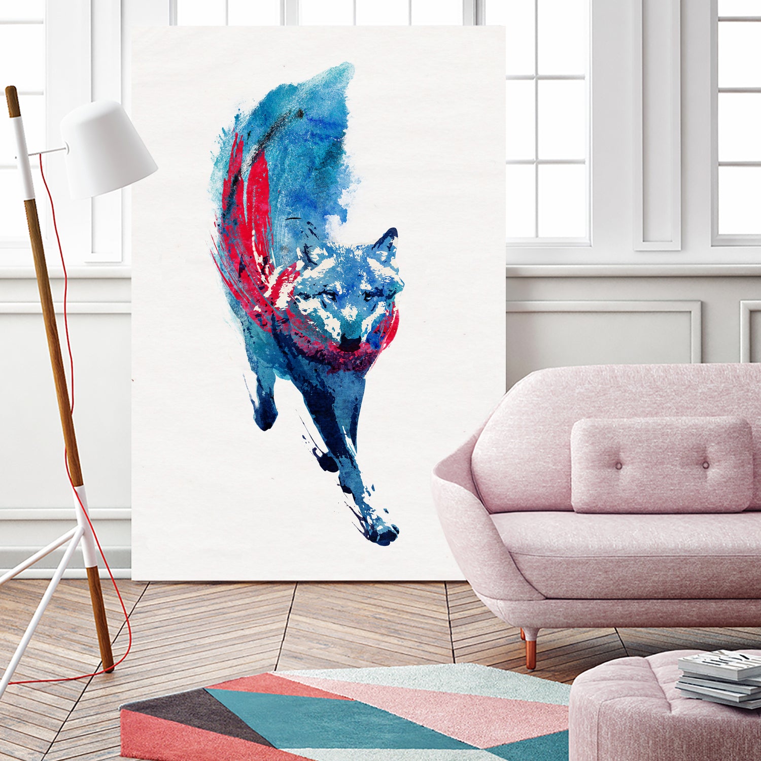 Lupus lupus by Robert Farkas on GIANT ART - blue digital painting