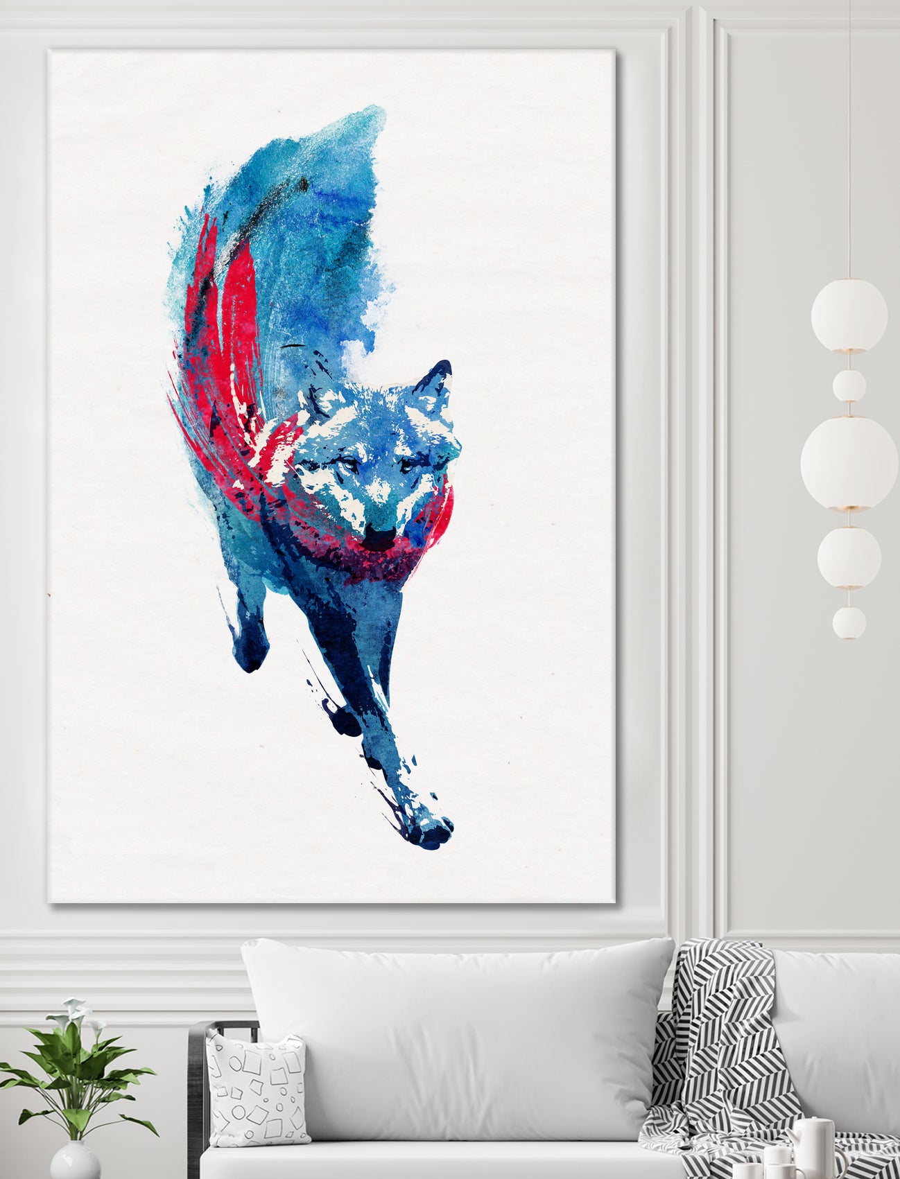 Lupus lupus by Robert Farkas on GIANT ART - blue digital painting