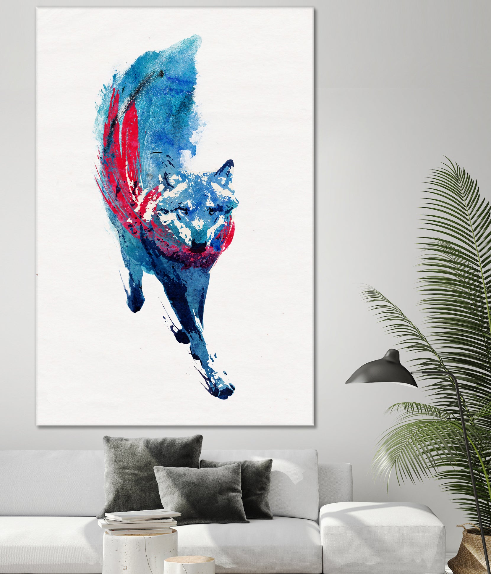 Lupus lupus by Robert Farkas on GIANT ART - blue digital painting