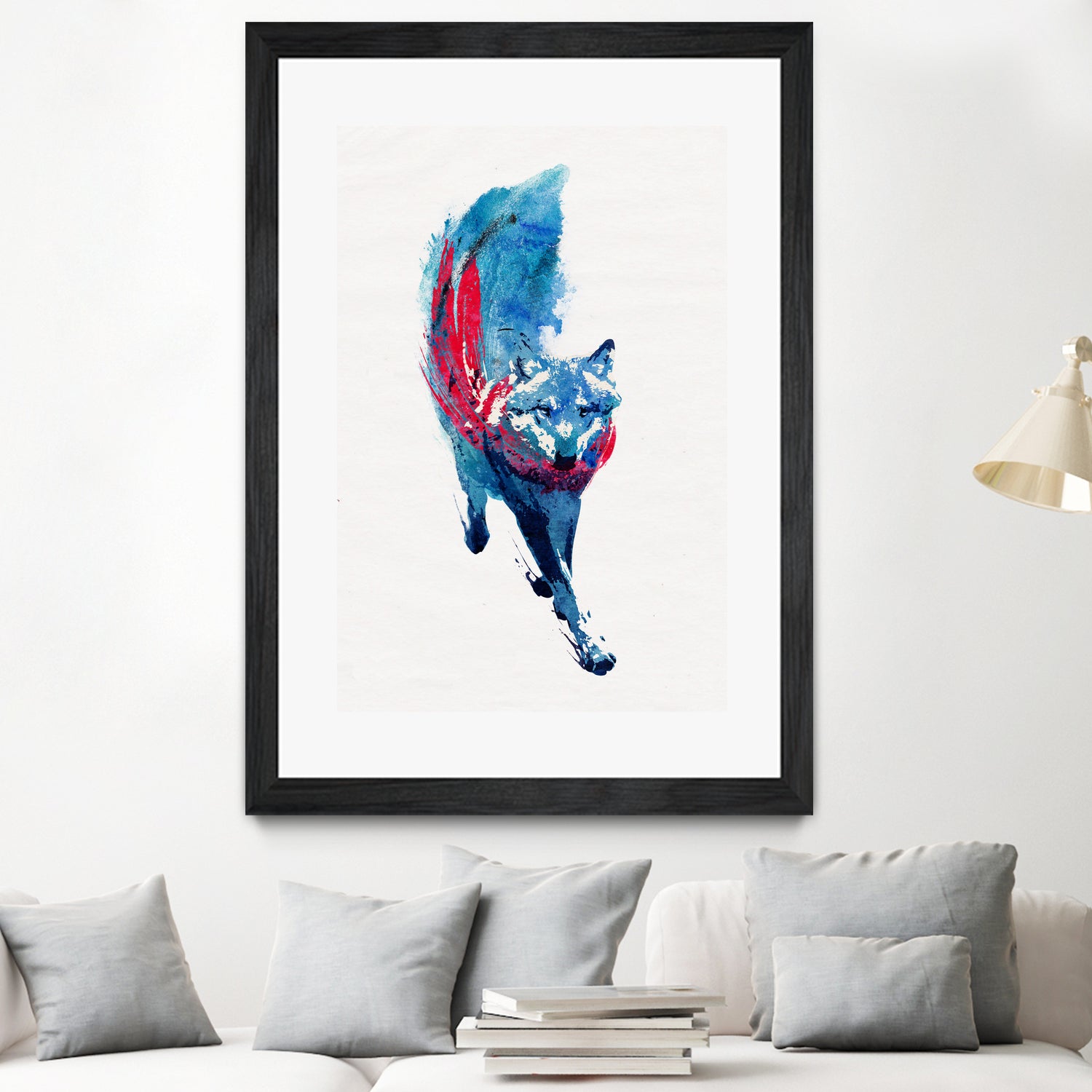 Lupus lupus by Robert Farkas on GIANT ART - blue digital painting