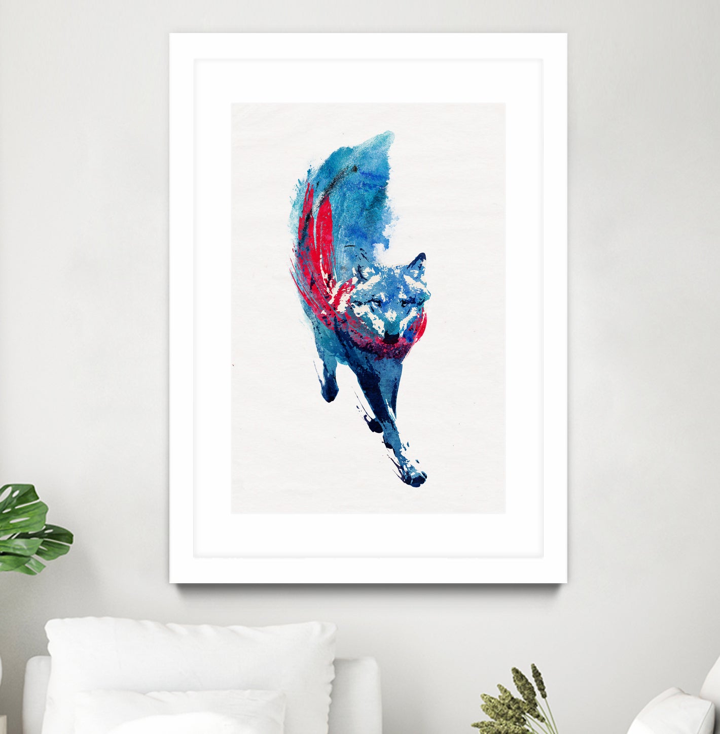 Lupus lupus by Robert Farkas on GIANT ART - blue digital painting