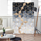 Soft Blue Gradient Cubes by Elisabeth Fredriksson on GIANT ART - blue digital painting