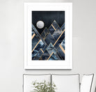 Stormy Mountains by Elisabeth Fredriksson on GIANT ART - blue mixed media