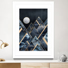 Stormy Mountains by Elisabeth Fredriksson on GIANT ART - blue mixed media