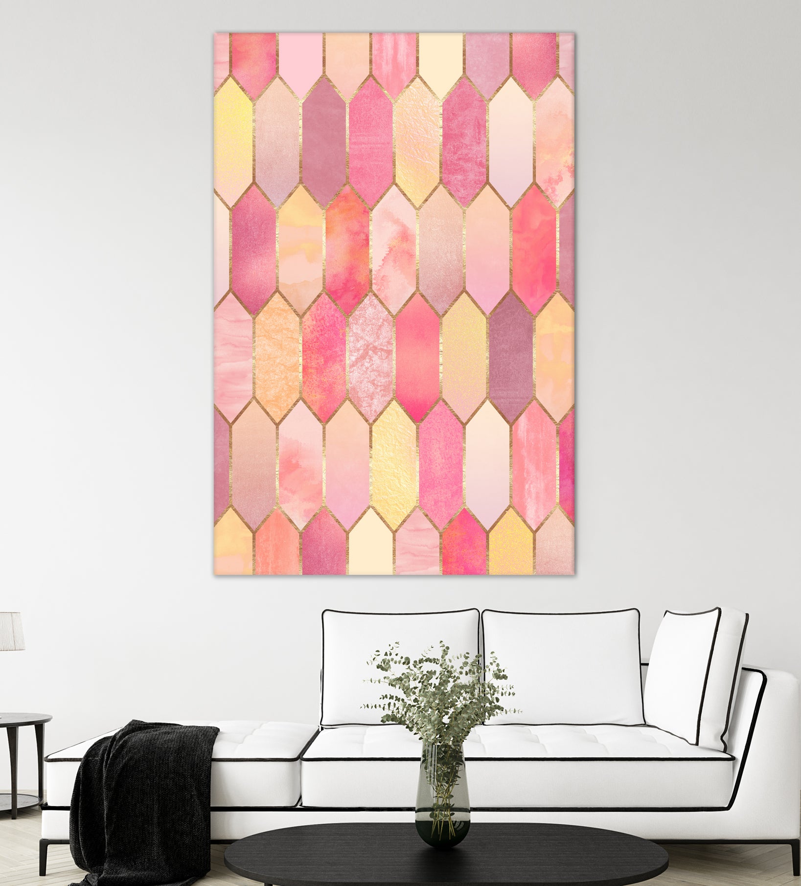 Stained Glass 1 by Elisabeth Fredriksson on GIANT ART - pink digital painting