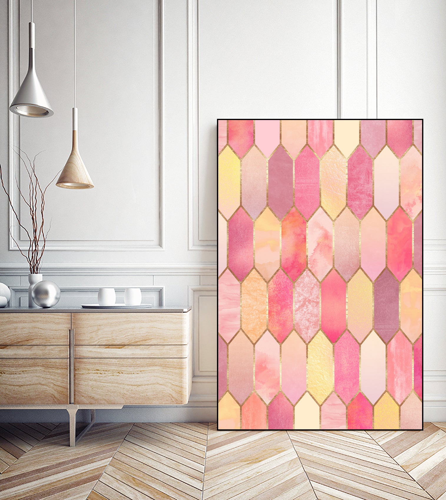 Stained Glass 1 by Elisabeth Fredriksson on GIANT ART - pink digital painting