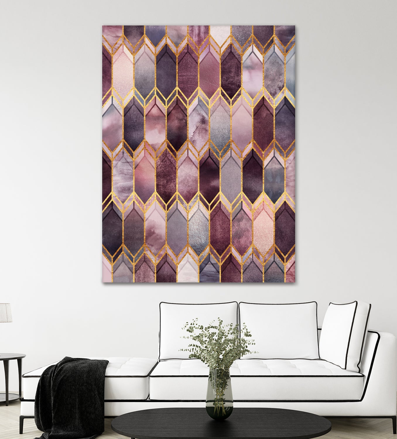 Dreamy Stained Glass 1 by Elisabeth Fredriksson on GIANT ART - fuchsia digital painting