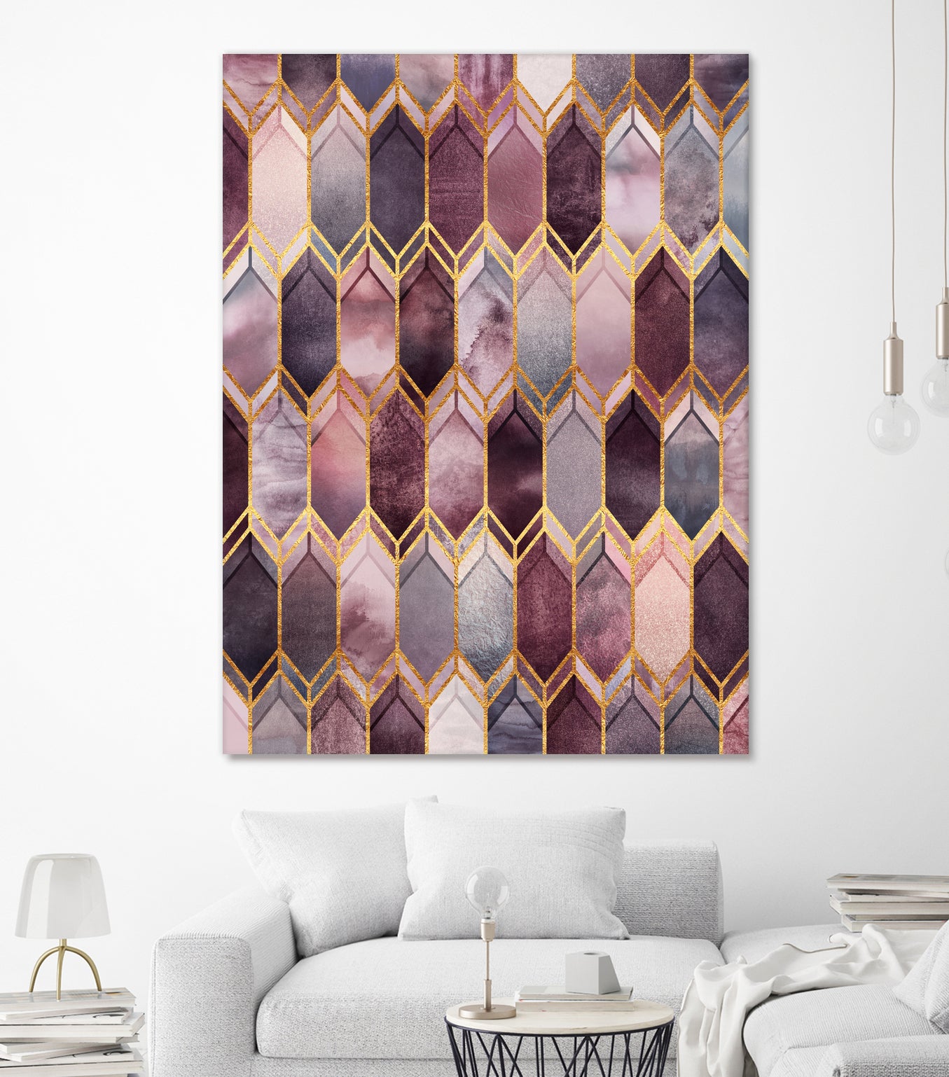 Dreamy Stained Glass 1 by Elisabeth Fredriksson on GIANT ART - fuchsia digital painting