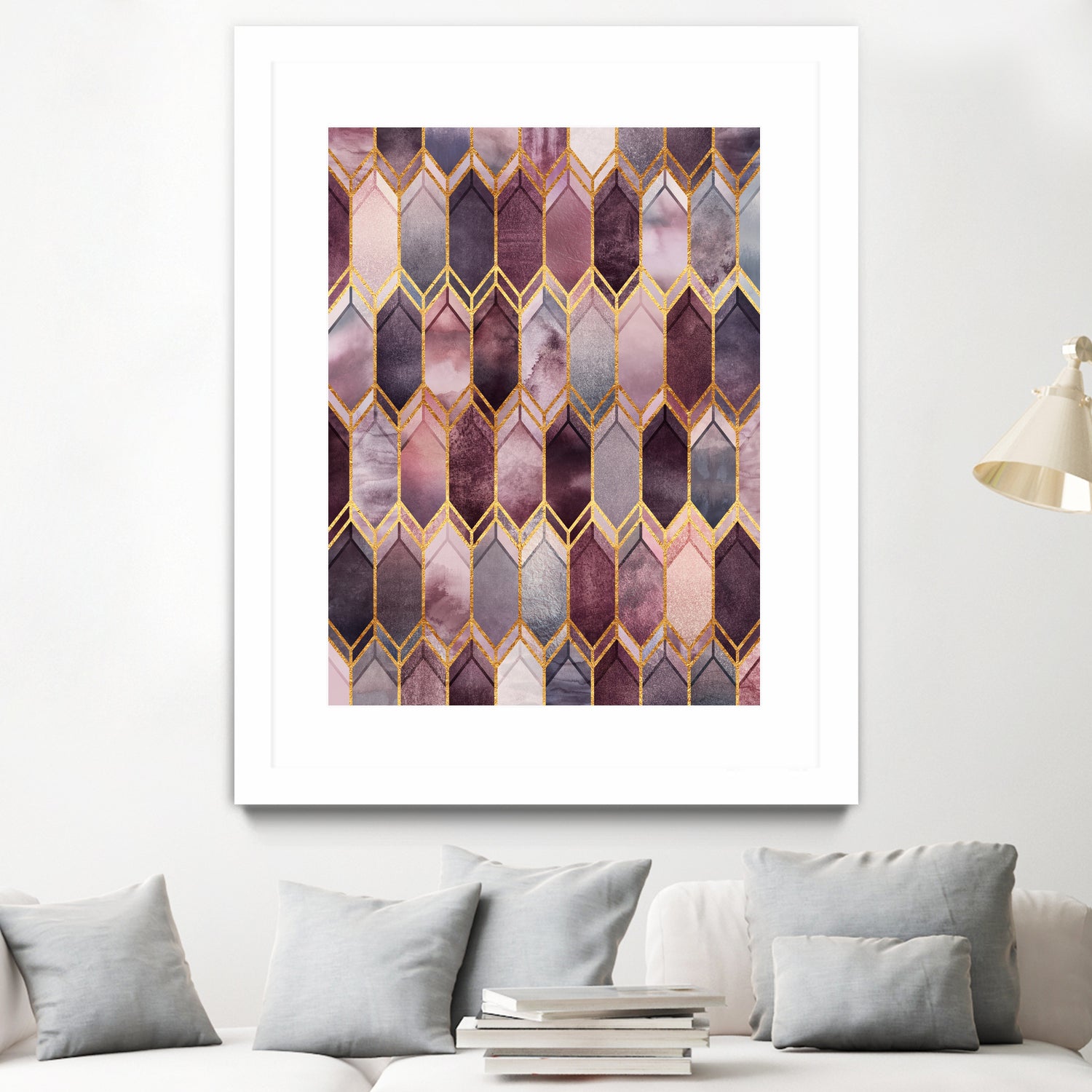 Dreamy Stained Glass 1 by Elisabeth Fredriksson on GIANT ART - fuchsia digital painting