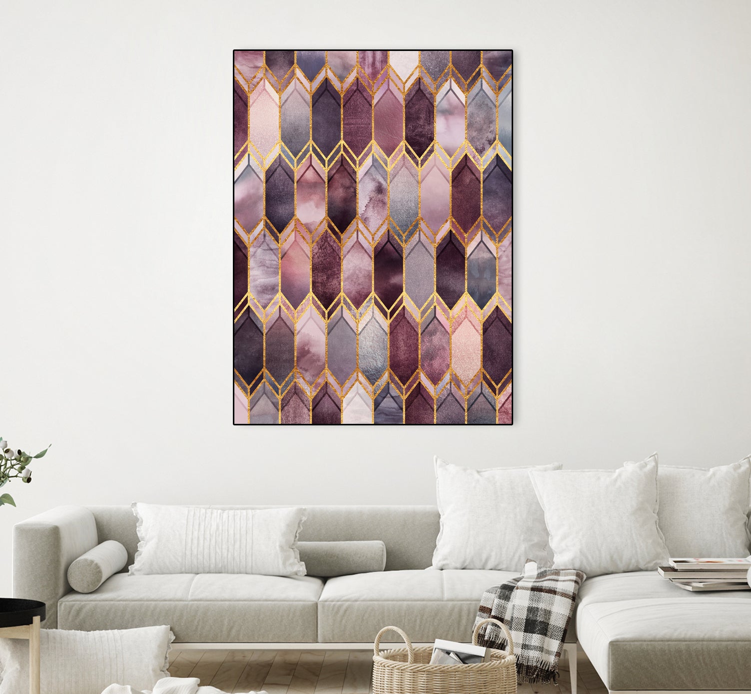 Dreamy Stained Glass 1 by Elisabeth Fredriksson on GIANT ART - fuchsia digital painting