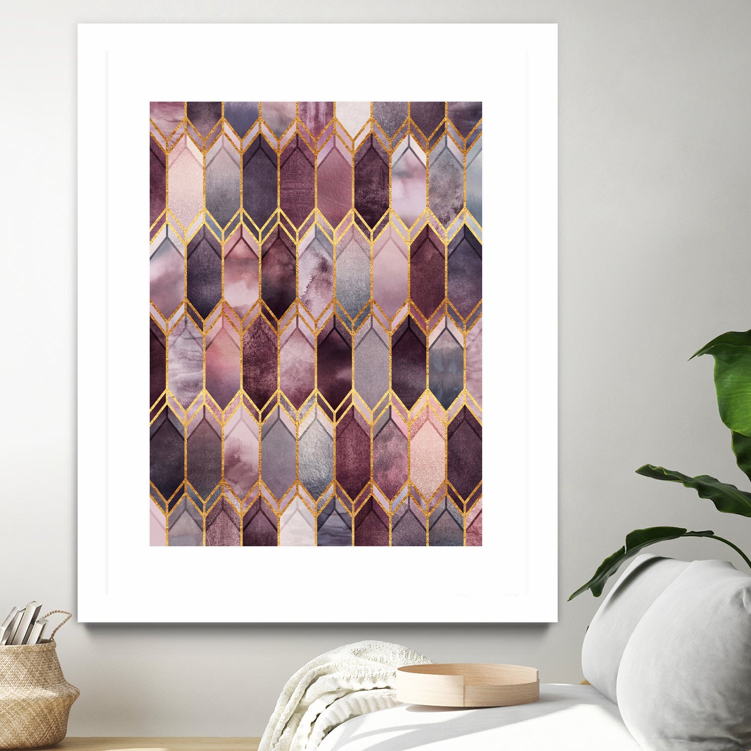 Dreamy Stained Glass 1 by Elisabeth Fredriksson on GIANT ART - fuchsia digital painting