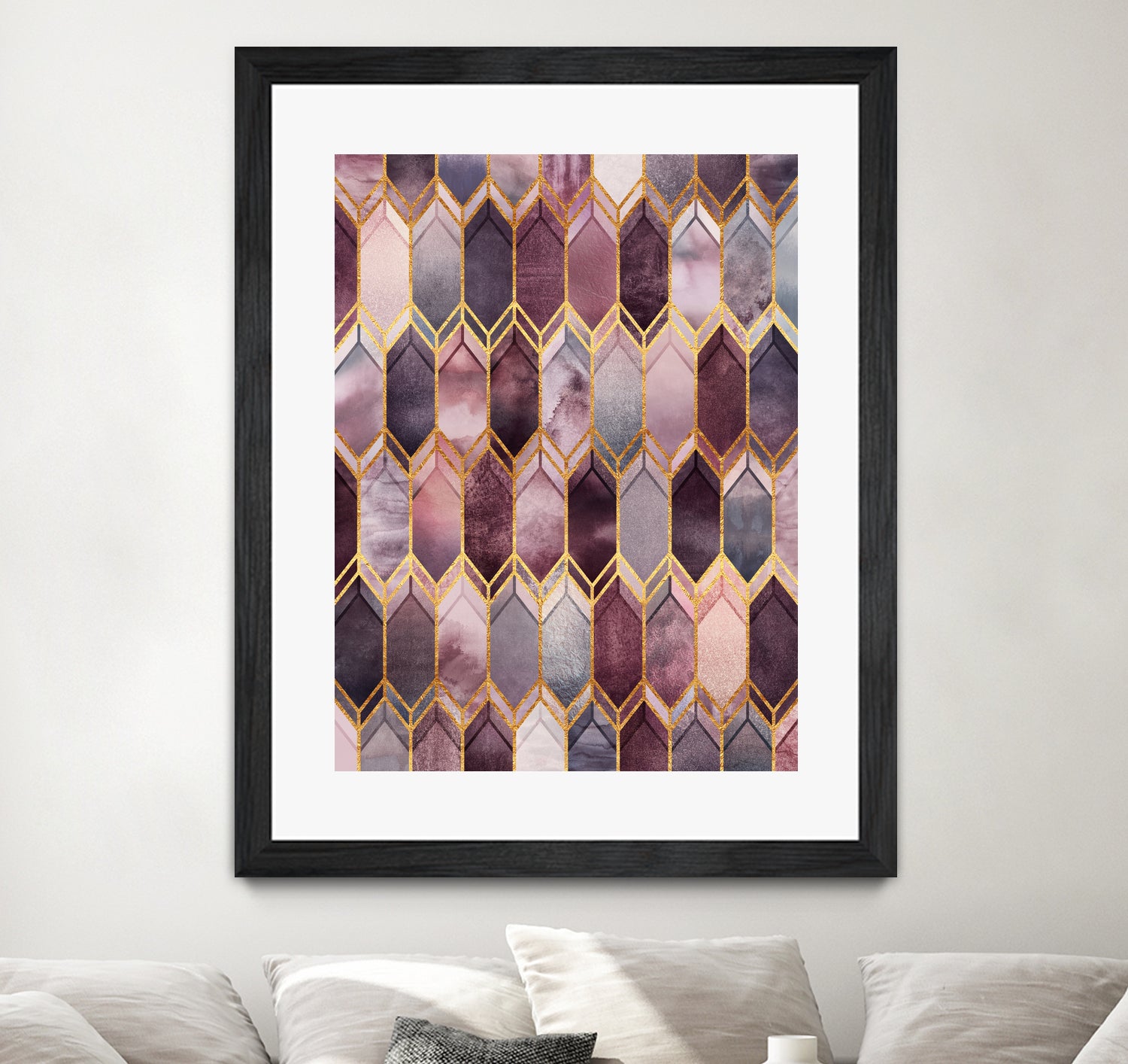 Dreamy Stained Glass 1 by Elisabeth Fredriksson on GIANT ART - fuchsia digital painting