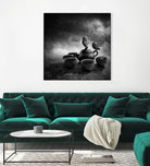 Tea Pot Bird Bath by Sarah DeRemer on GIANT ART - black photo manipulation