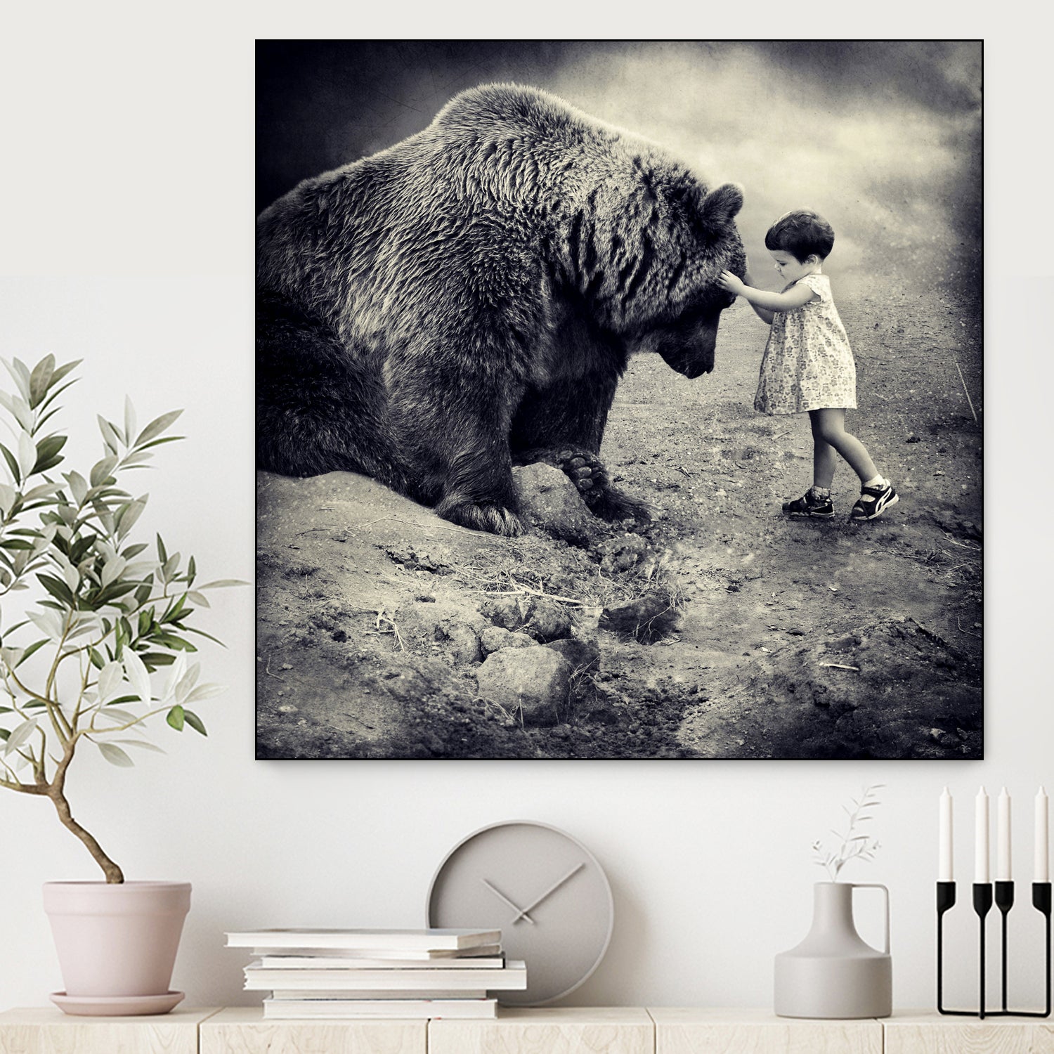 Care Bear by Sarolta Ban on GIANT ART - gray photo manipulation