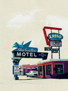 Blue Swallow Motel by Tim Jarosz on GIANT ART - photo illustration