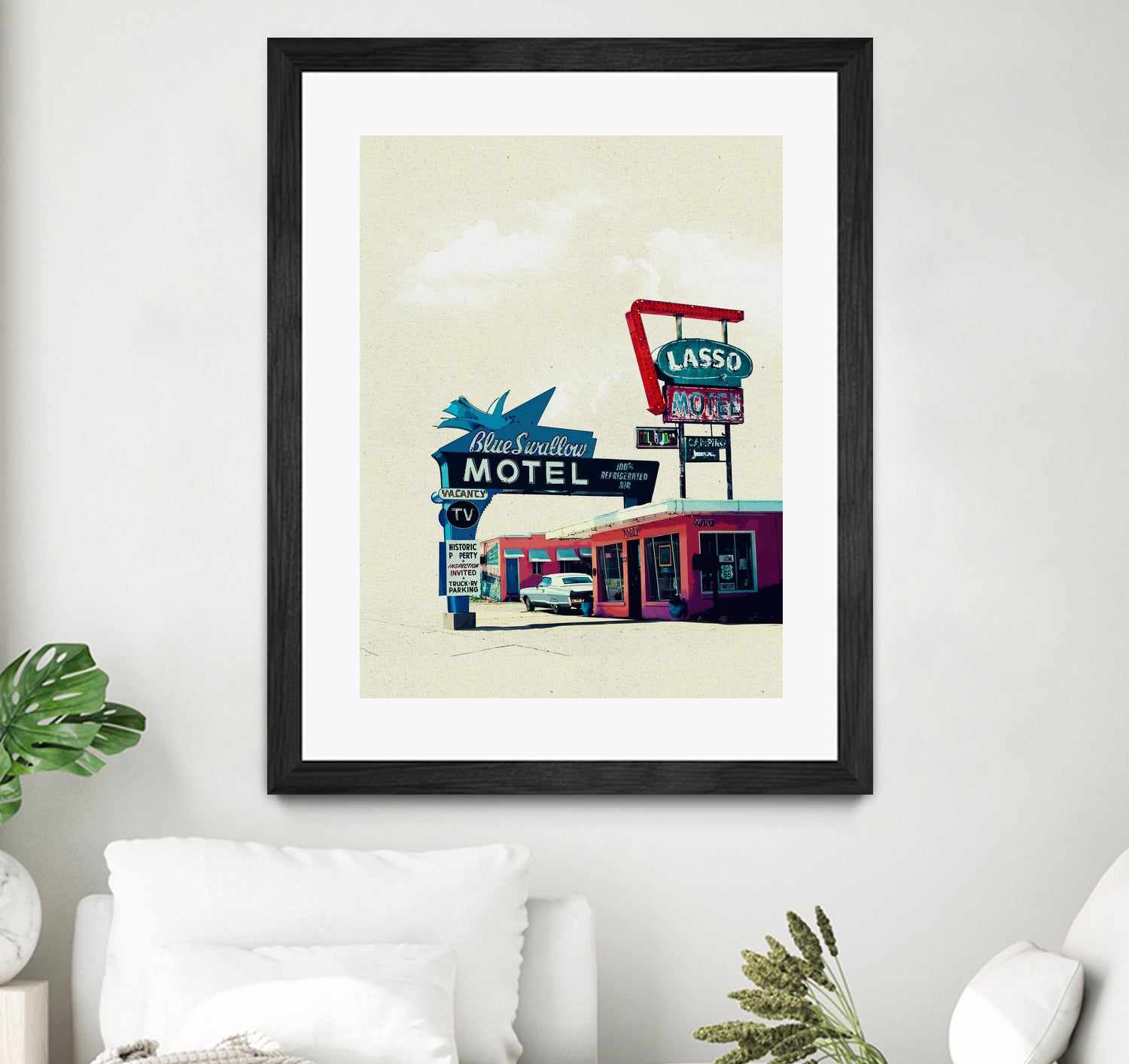 Blue Swallow Motel by Tim Jarosz on GIANT ART - photo illustration