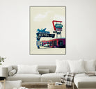 Blue Swallow Motel by Tim Jarosz on GIANT ART - photo illustration