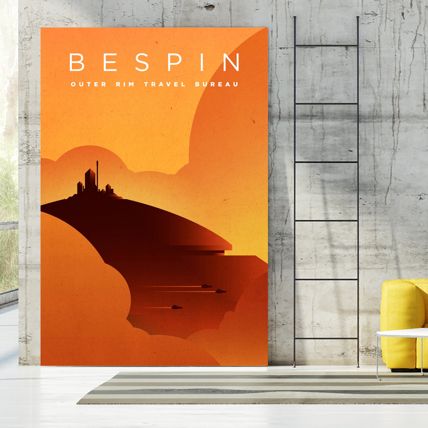 Outer Rim Travel Bureau: Bespin by Michael Mateyko on GIANT ART - typography