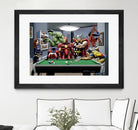 Afterhours: Marvel Superheroes Relax Playing Pool by Dan Avenell on GIANT ART - green digital painting