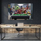 Afterhours: Marvel Superheroes Relax Playing Pool by Dan Avenell on GIANT ART - green digital painting